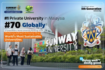 Sunway University Leads Malaysia’s Private Universities in Global Sustainability Standing