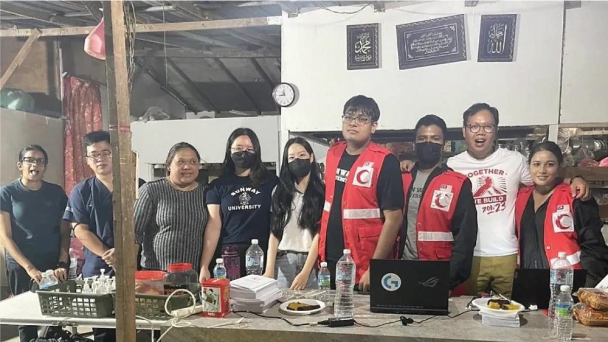 The Malaysian Red Crescent Society and SMLS Degree Students Join Volunteer Programme to Support the Refugee Community 