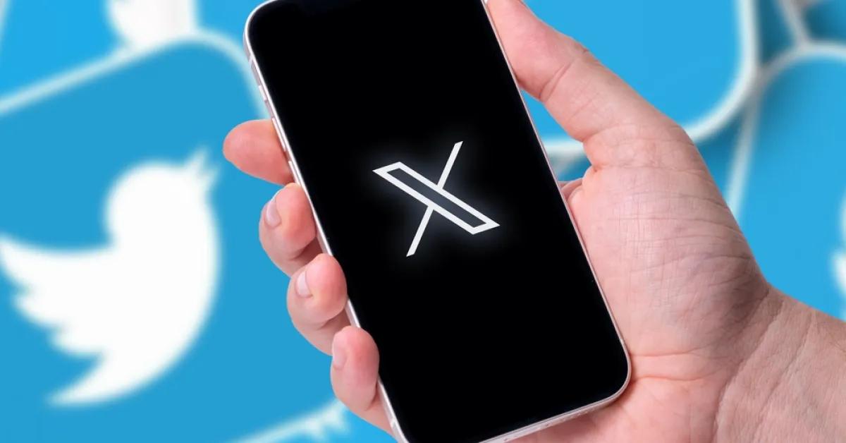 X on a mobile phone screen