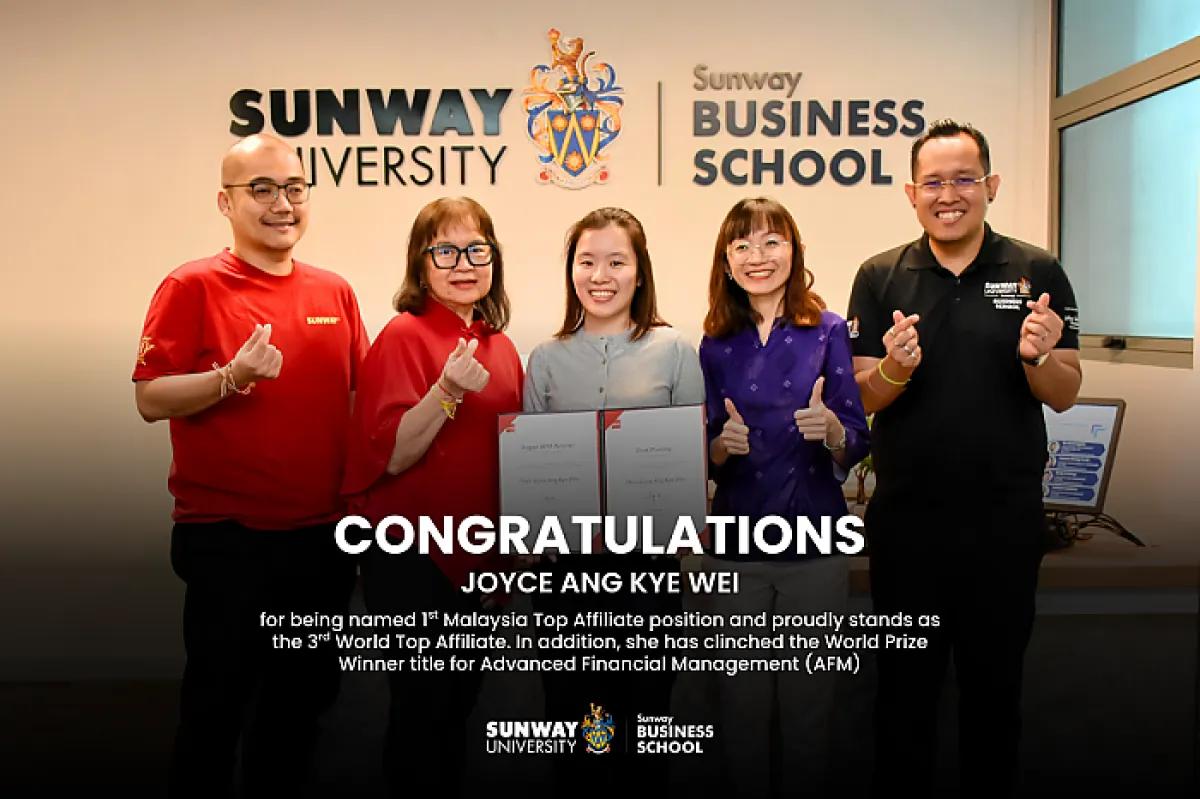 Congratulations, Joyce Ang for placing 1st in Malaysia & 3rd Worldwide at the ACCA Strategic Professional Level