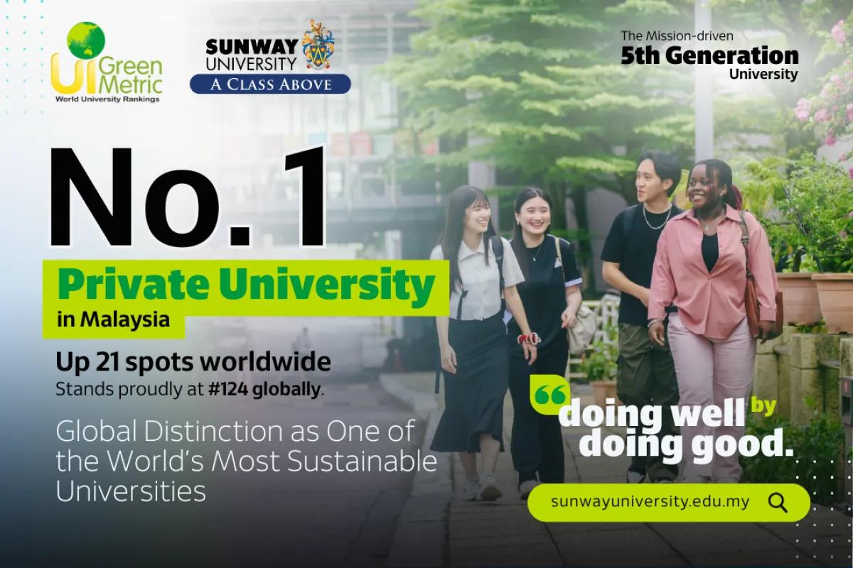 Sunway University Achieves Global Distinction as One of the World’s Most Sustainable Universities