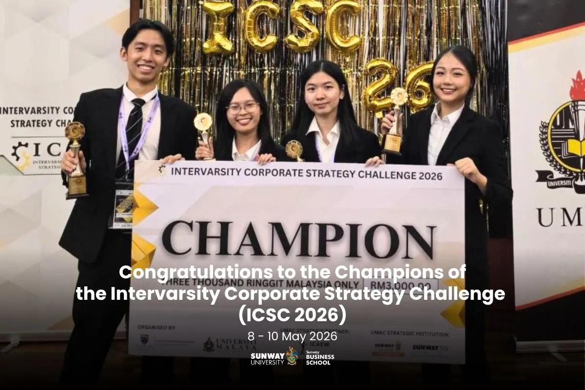 Congratulations to Our Champions – Intervarsity Corporate Strategy Challenge (ICSC 2026)! 