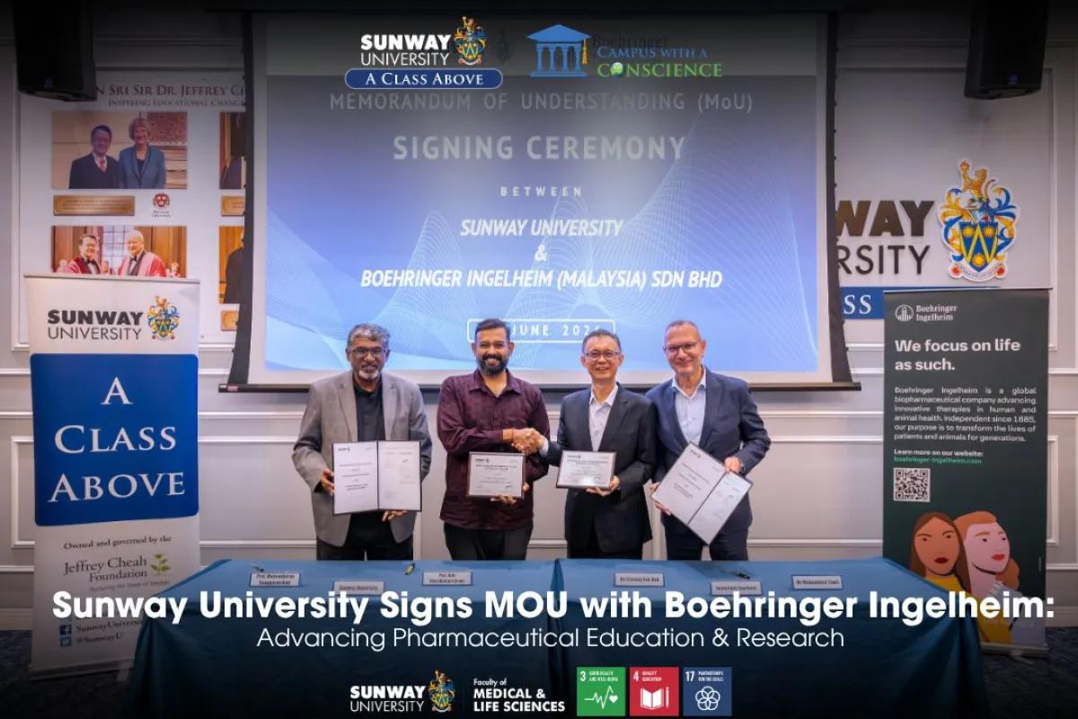 Sunway University Signs MoU with Boehringer Ingelheim: Advancing Pharmaceutical Education & Research