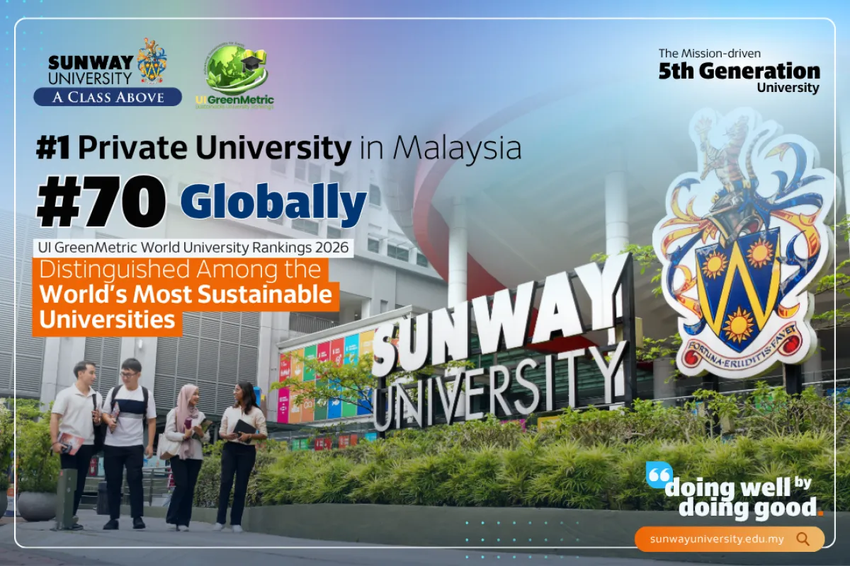Sunway University Leads Malaysia’s Private Universities in Global Sustainability Standing