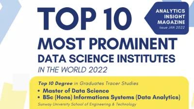 Sunway University is Now Among the Top 10 Most Prominent Data Science Institutes
